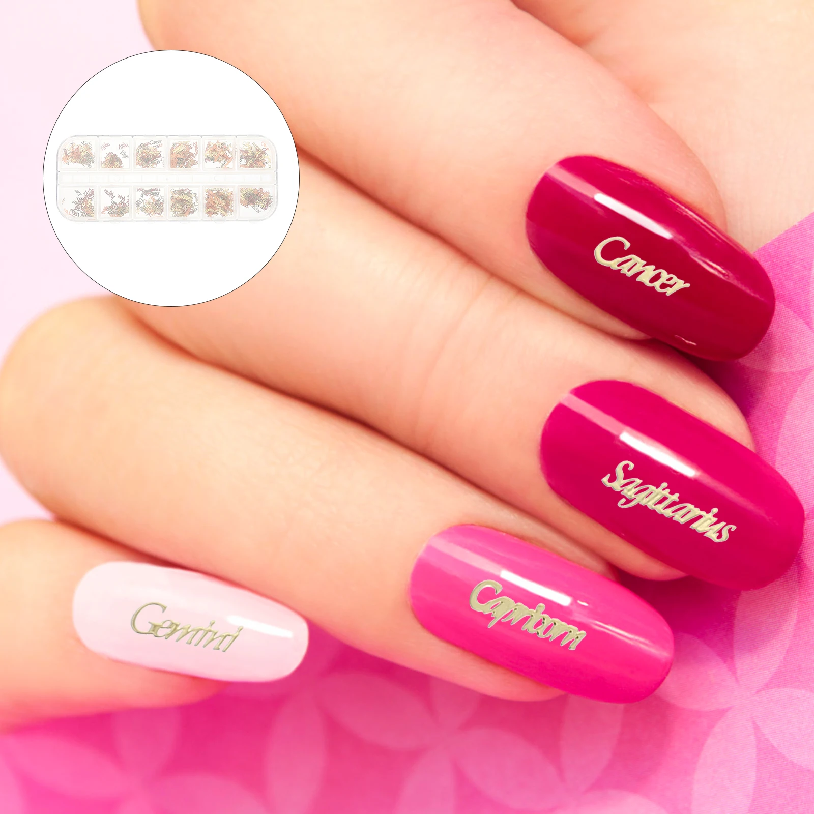 

Подвески в виде зодиака, креативный дизайн созвездия, блестящие художественные украшения, украшения для маникюра своими руками для девочек, двенадцать