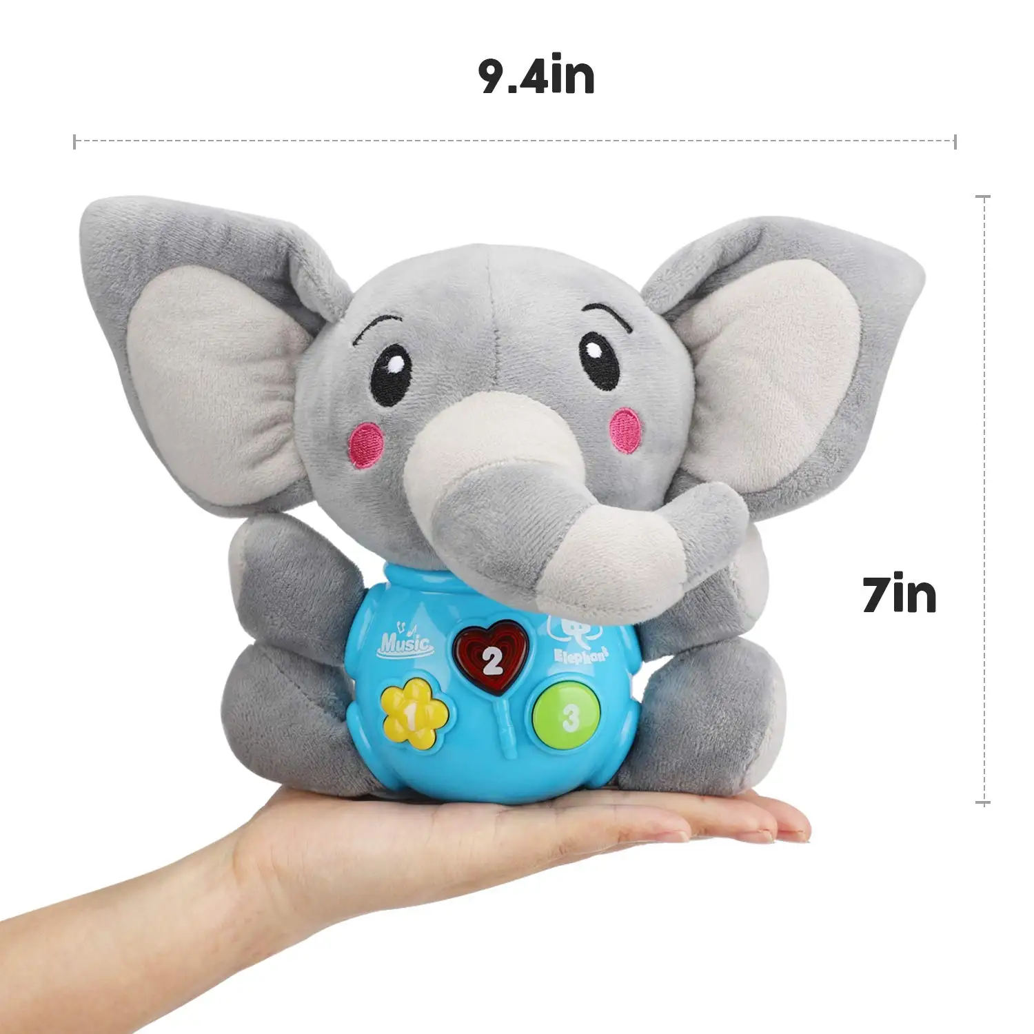 Baby Unicorns Dinosaur Sleep Music Light Plush Toys Soothing Stuffed Animal Sleeping Companion Sound and Light Doll for Infant