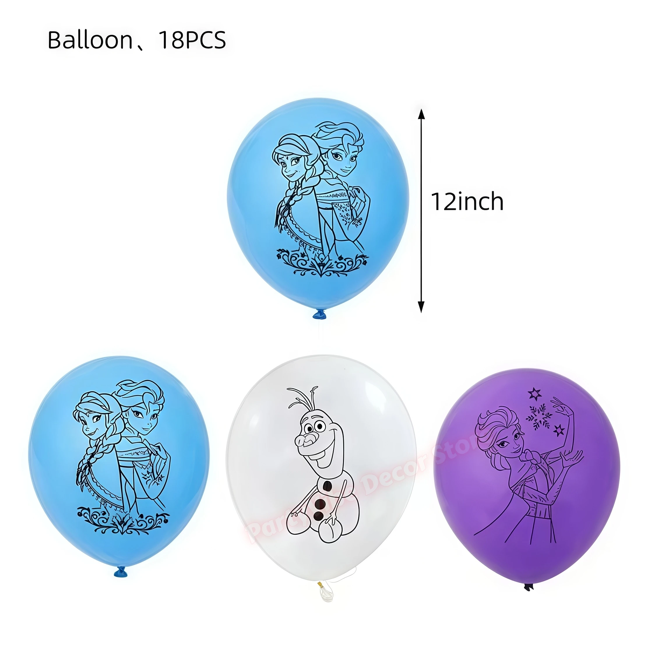 Geburtstagsdekorationen für Mädchen: Pappbecher, Teller, Servietten, Ballonbanner für Mädchen-Geburtstagsfeier, Fotobox, Baby-Shower-Zubehör, Geschenke – Detail 31