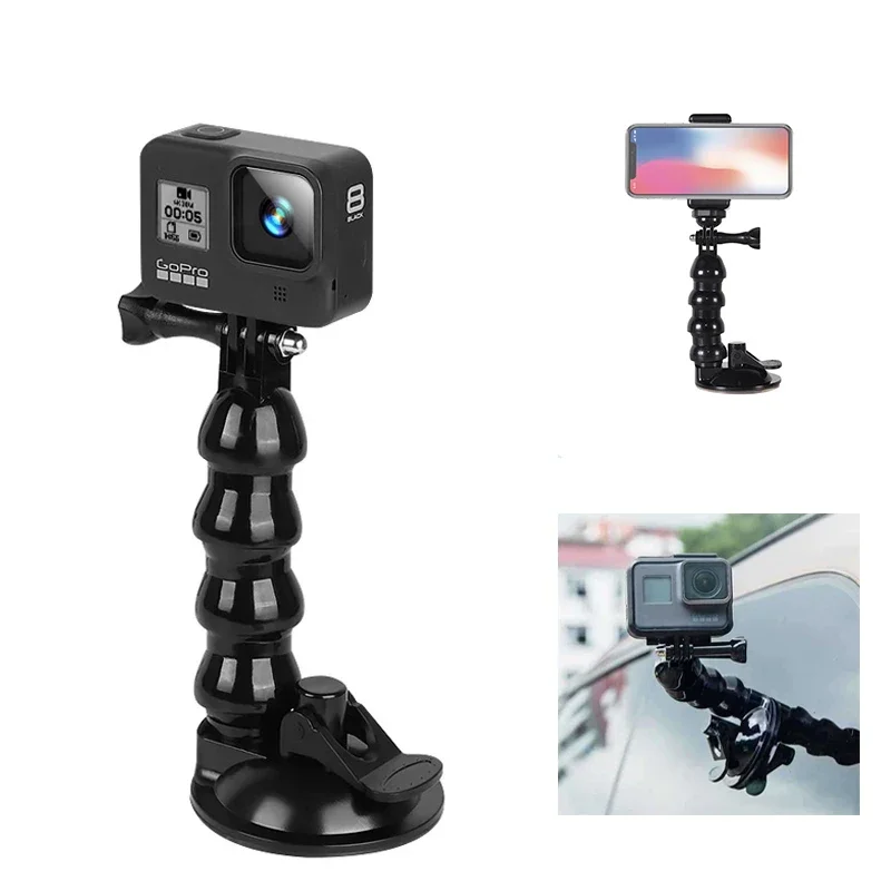 TTL-F16 Windshield Suction Cup Car Mount Bracket for Insta360 One RS hero 10 9 DJI Action 2 Mount for Phone Accessories