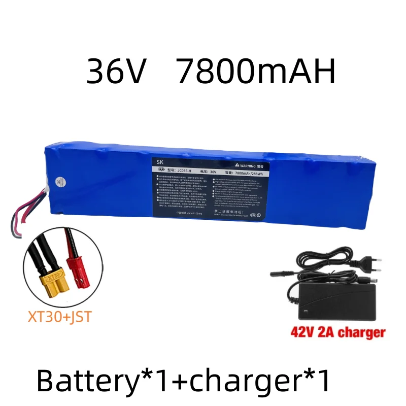 Imagem -06 - Bateria de Lítio para Scooter Elétrico Xiaomi M365 Carregador 42v 10s3p 18650 36v 7800mah 36v