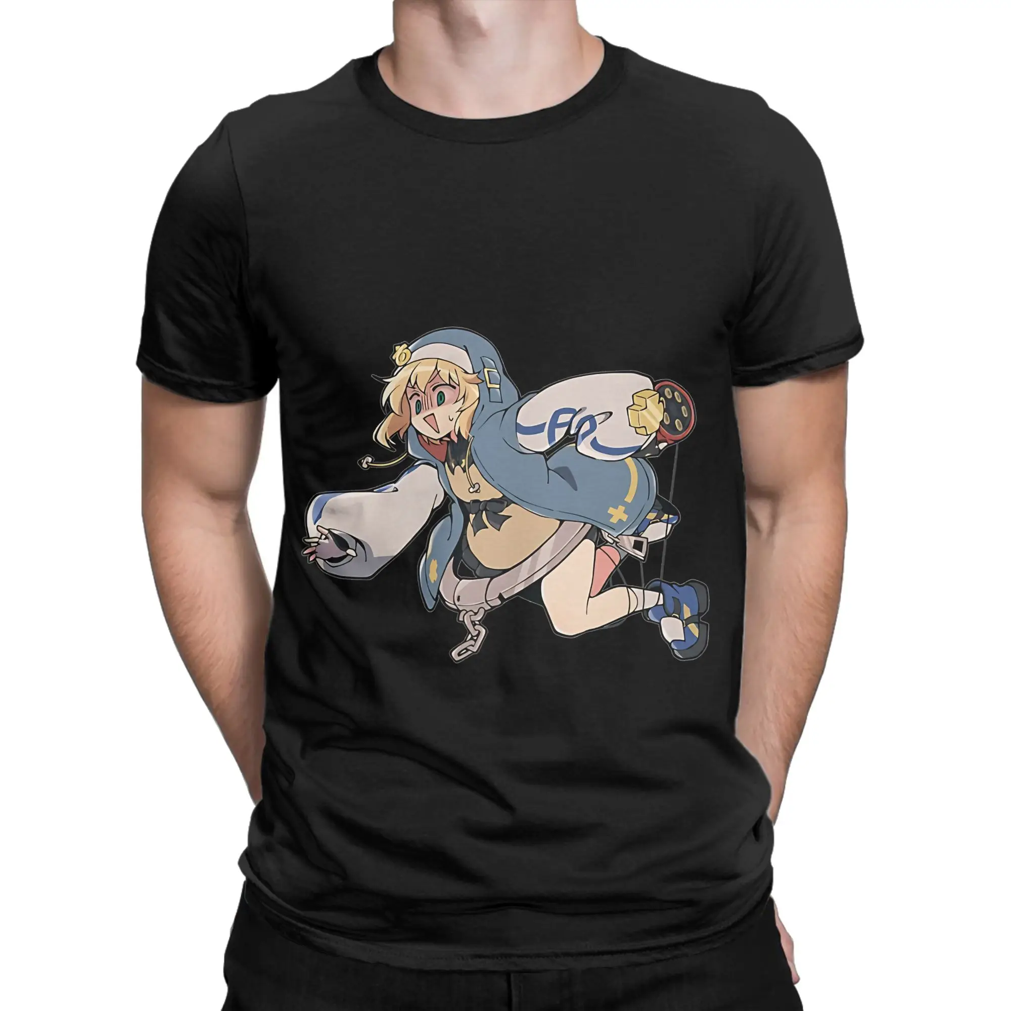 Bridget Guilty Gear Classic painting Novelty 100% Cotton T-Shirt guilty gear bridget Tops Tees For Men