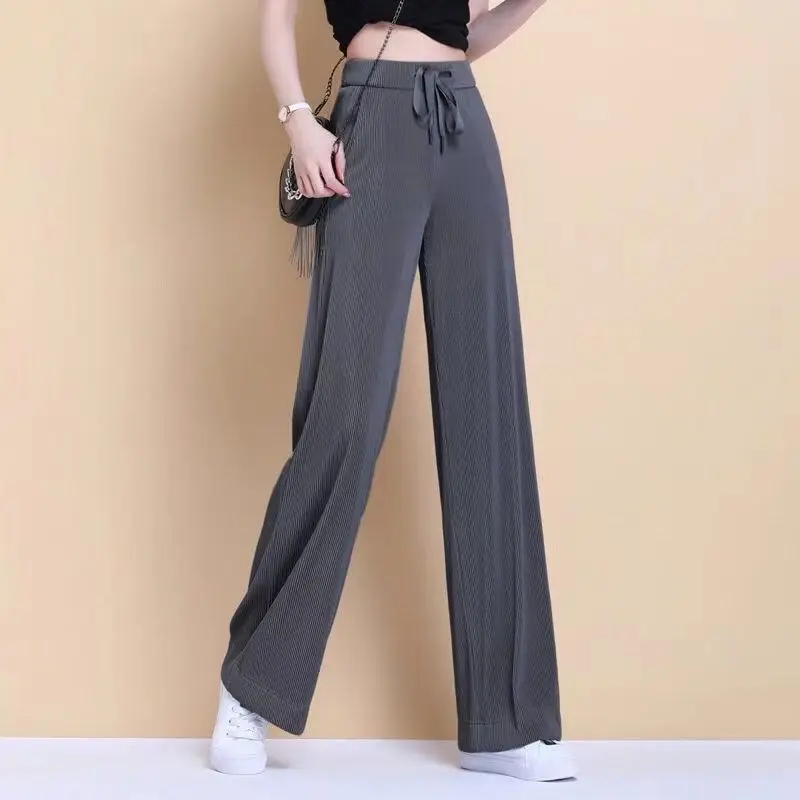 

Women's Spring Autumn High Waist Solid All Match Pants Fashion Casual Slim Straight Lady Trousers Chic Elegant Female Clothes