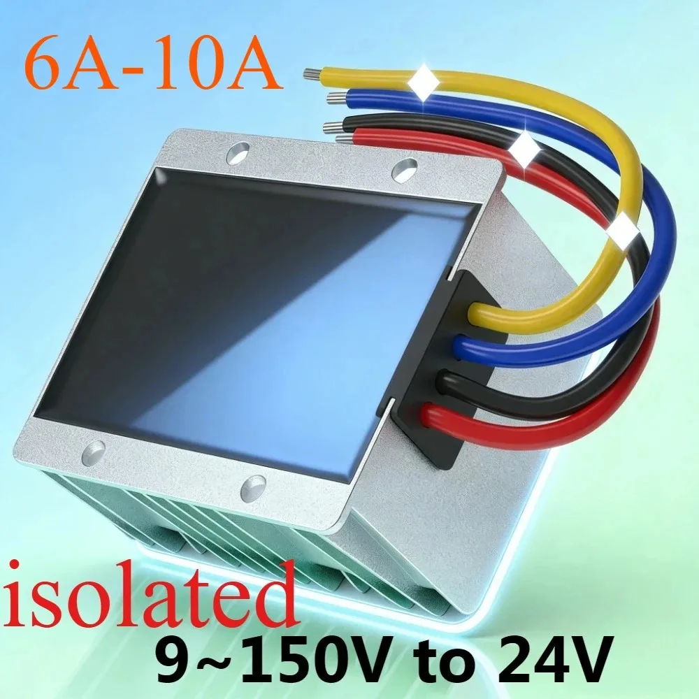 DC DC Converter 9~150V to 24V stabilized isolated power converter Waterproof Dustproof Overload Protection Stable Output CE 2