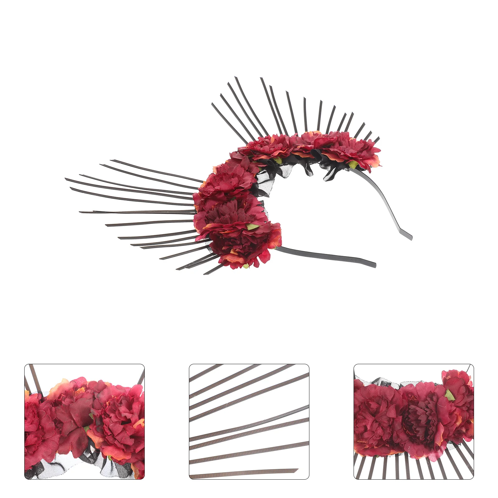 

Vintage Flower Headband Silver Goddess Headdress For Women Wedding Party Prom Hair Decor Accessory Festival Photo Prop