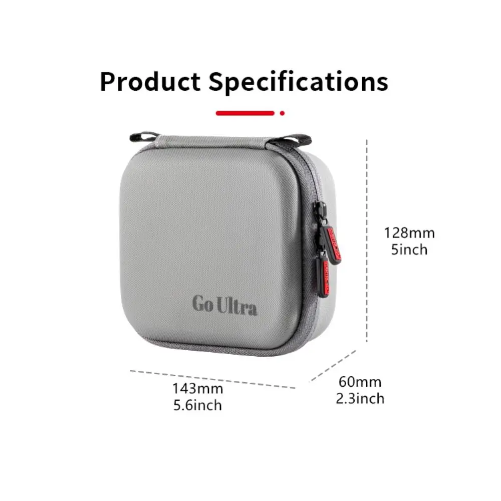 Portable Storage Bag Protective Shockproof Carrying Case Anti-Scratch Dustproof Mini Body Handbag for Insta360 Go Ultra