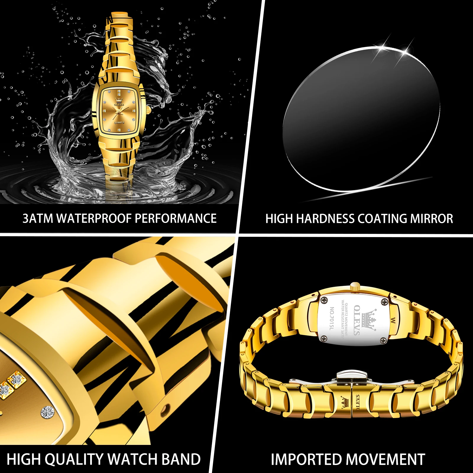 OLEVS High Quality Luxury Women Quartz Watch Best Selling Fashion Trend Original Tungsten Steel Waterproof Elegant Ladies Watch