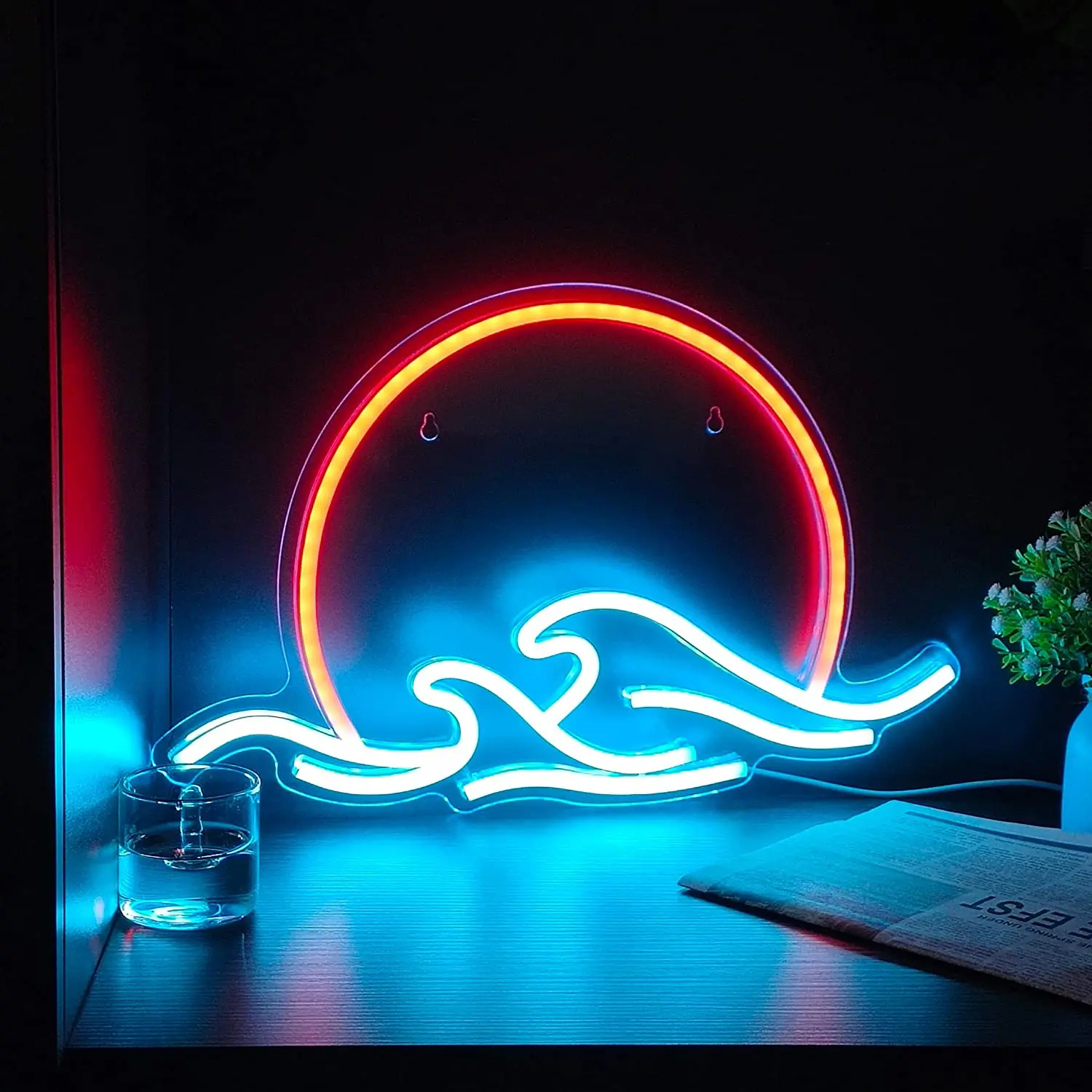 Neon Sign Light Wall Lamp, Bedroom Bedside Light, Luxury Creative Nordic Simple Modern Home Living Room Background Wall Decor