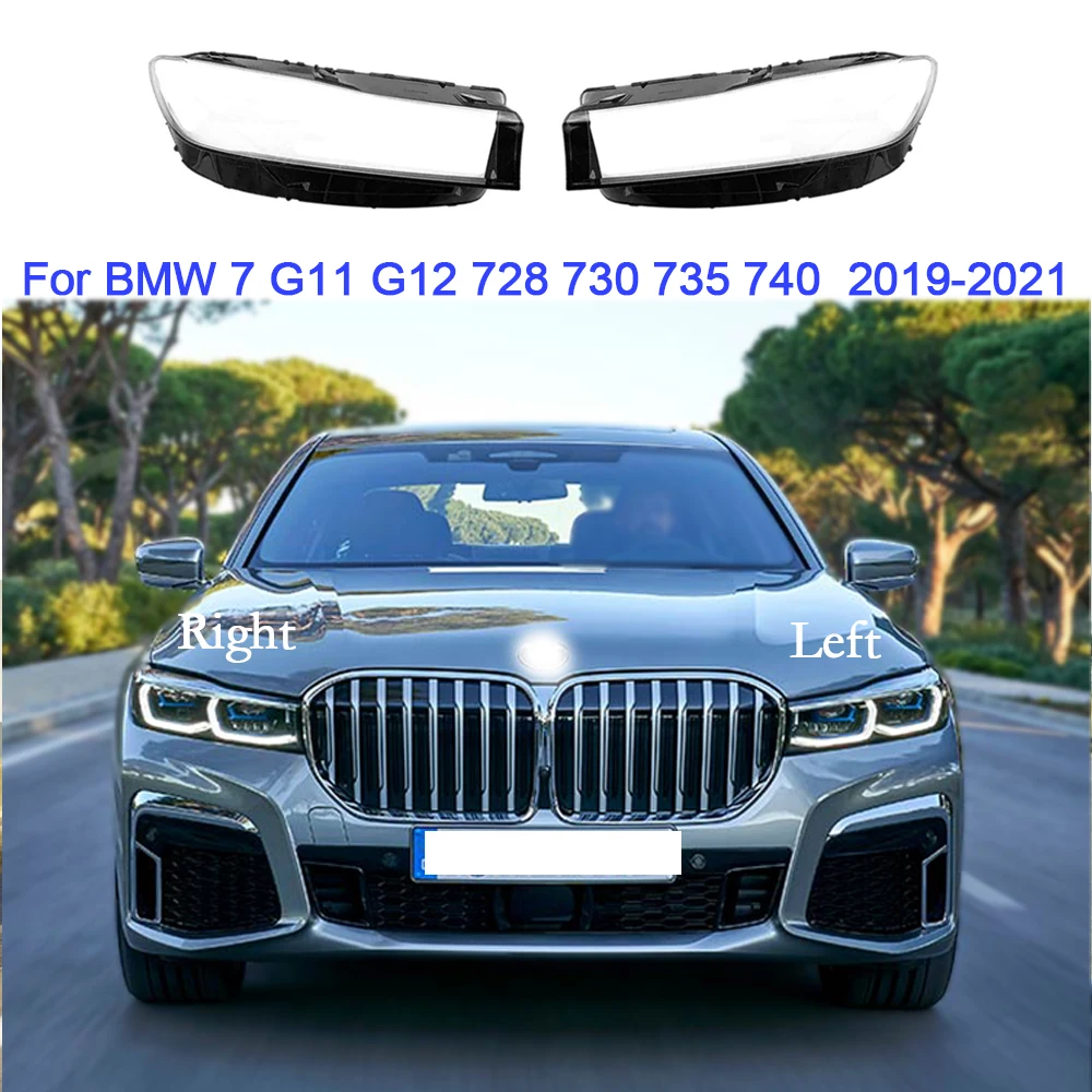 

For BMW 7 Series G11 G12 728 730 735 740 2019 2020 2021 Car Lens Cover Headlight Clear Lampshade Shell PVC Car Accessories