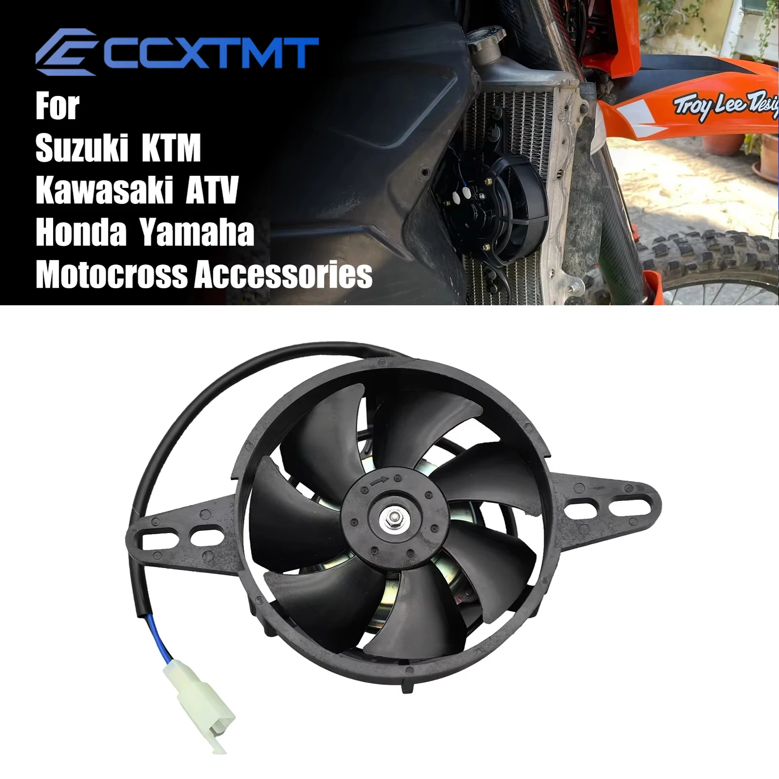 12V Motorcycle Cooling fan Oil Cooler Engine Electric Radiator For Honda Kawasaki KTM ATV Yamaha Suzuki Motocross Accessories