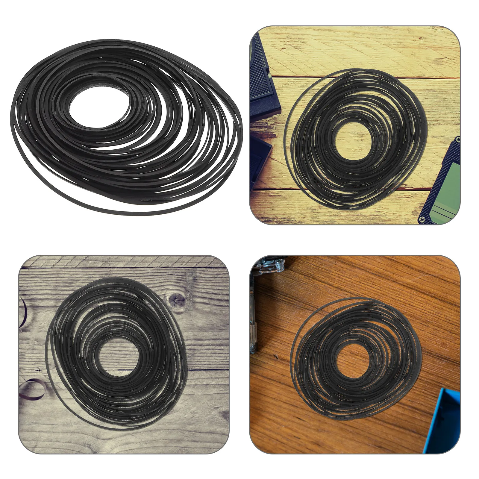 

50 шт. сменных резиновых приводных ремней для кассетных магнитофонов, комплект для обслуживания и ремонта, совместим с проигрывателями и деками.