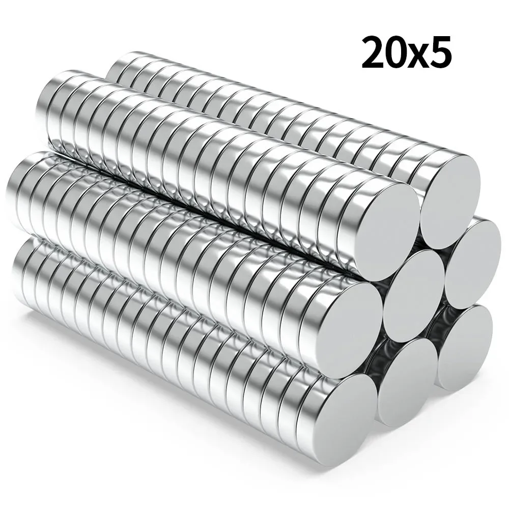 

20x5mm N35 Super Strong Neodymium Magnet Round NdfeB Powerful Permanent Magnetic imanes Refrigerator Magnets 20*5