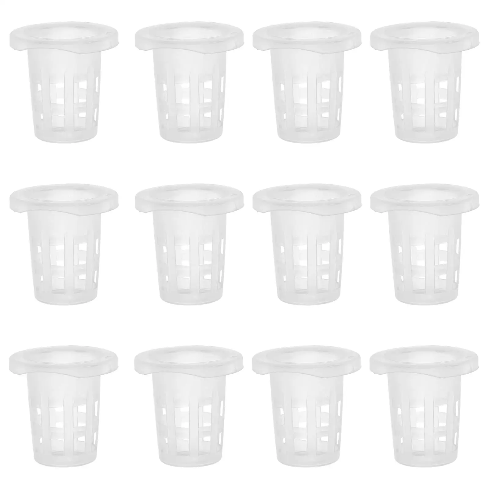 

100 Pcs Black 25 Number Planting Baskets Hydroponic Net Cups Mesh Pots with Holes Plastic Orchid Containers Balcony Garden