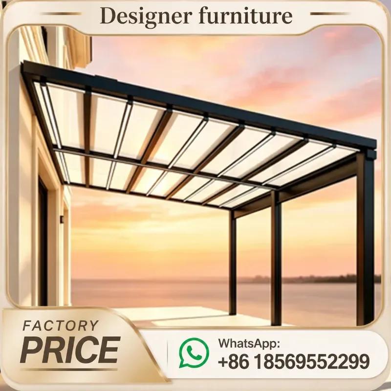Pergola Canopy Retractable Outdoor Awning Waterproof UV Resistant Carpa Plegable Shade for Patio Courtyard All Season