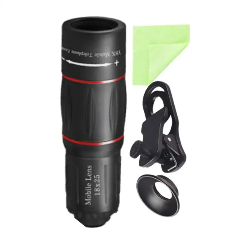 Bird Watching Monocular 18X25 Monocular Telescope Lightweight Monocular Telescope Smartphone Adapter Tripod For Concert Bird