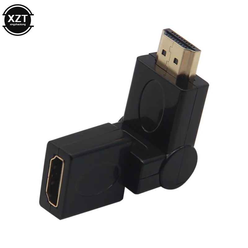 

New HDMI-compatible Adapter 360 Degrees Rotating Right Angle Male To Female ConverterExtender For HDTV Projetor Laptop Monitor