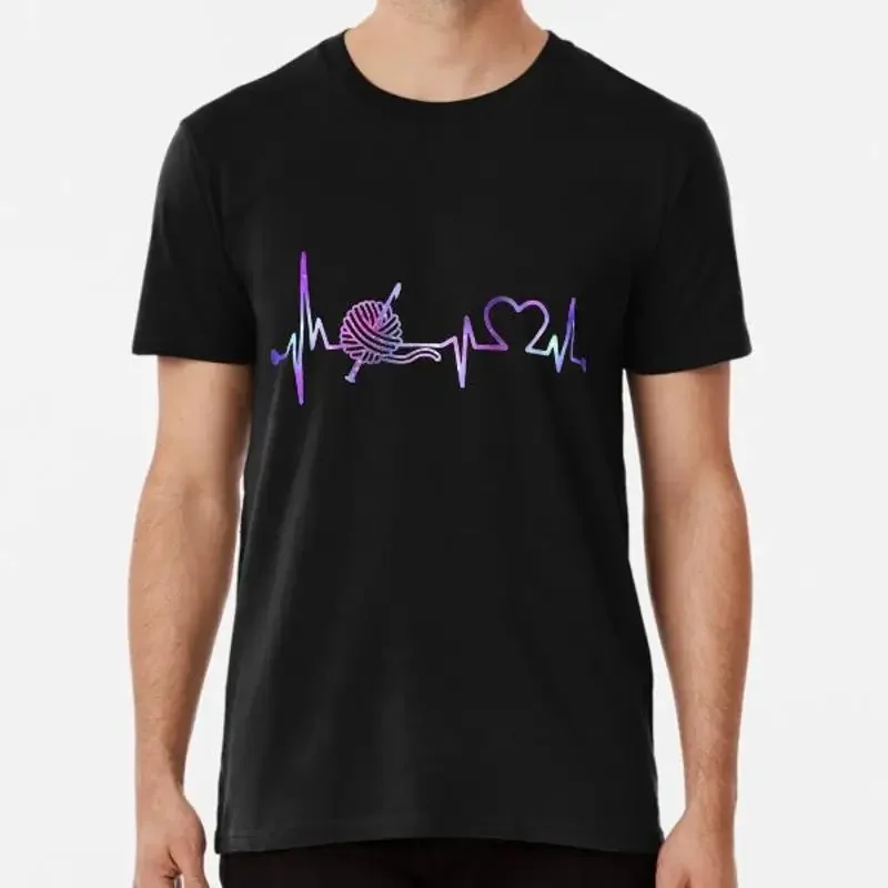CROCHET KNITTING HEARTBEAT GALAXY T Shirt S 5XL Best