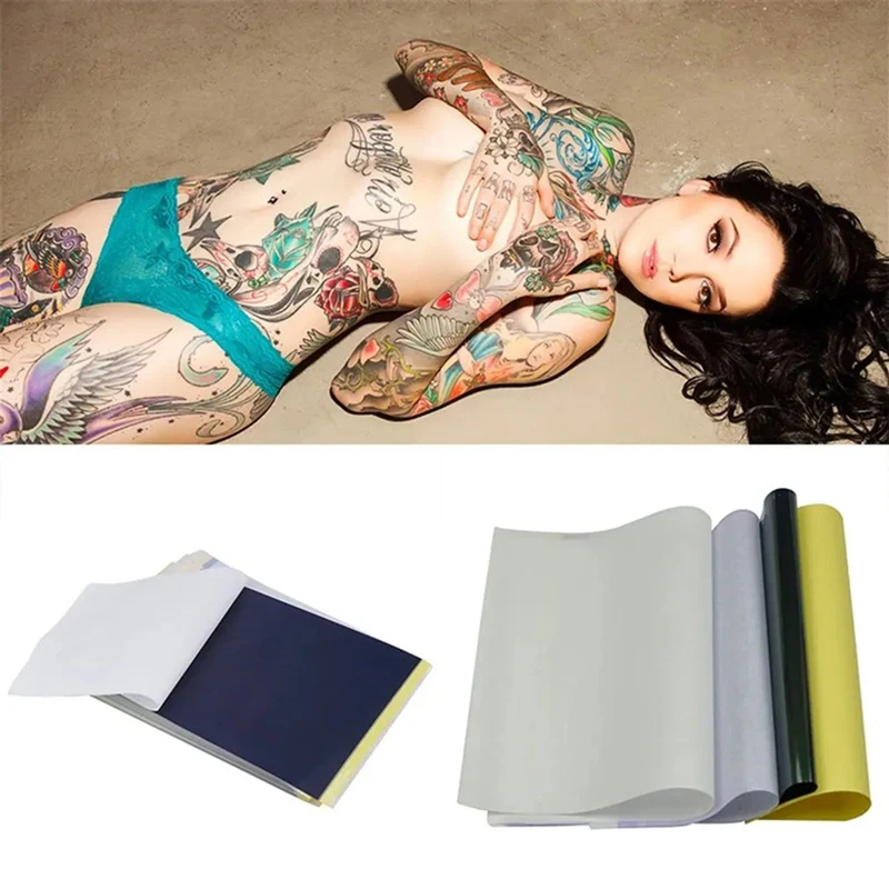 

1Box/100Pcs Carbon Thermal Stencil Tattoo Transfer Paper Copy Paper Tracing Paper Professional Tattoo Accesories