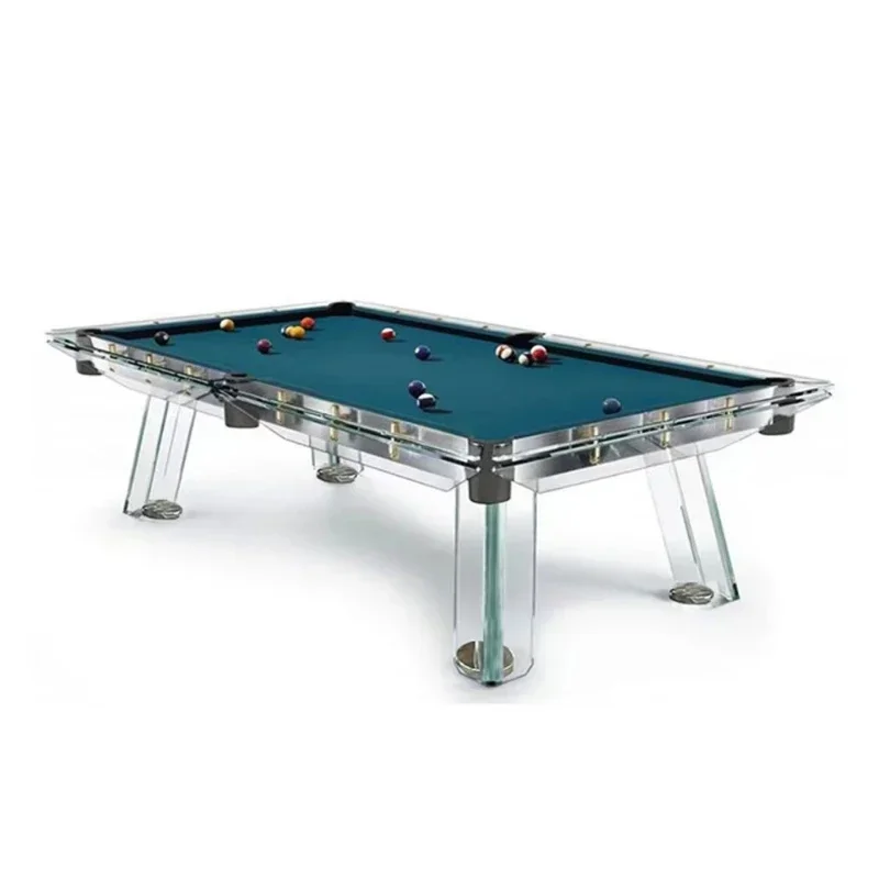 Tempered glass billiard table American black eight acrylic table nine ball standard