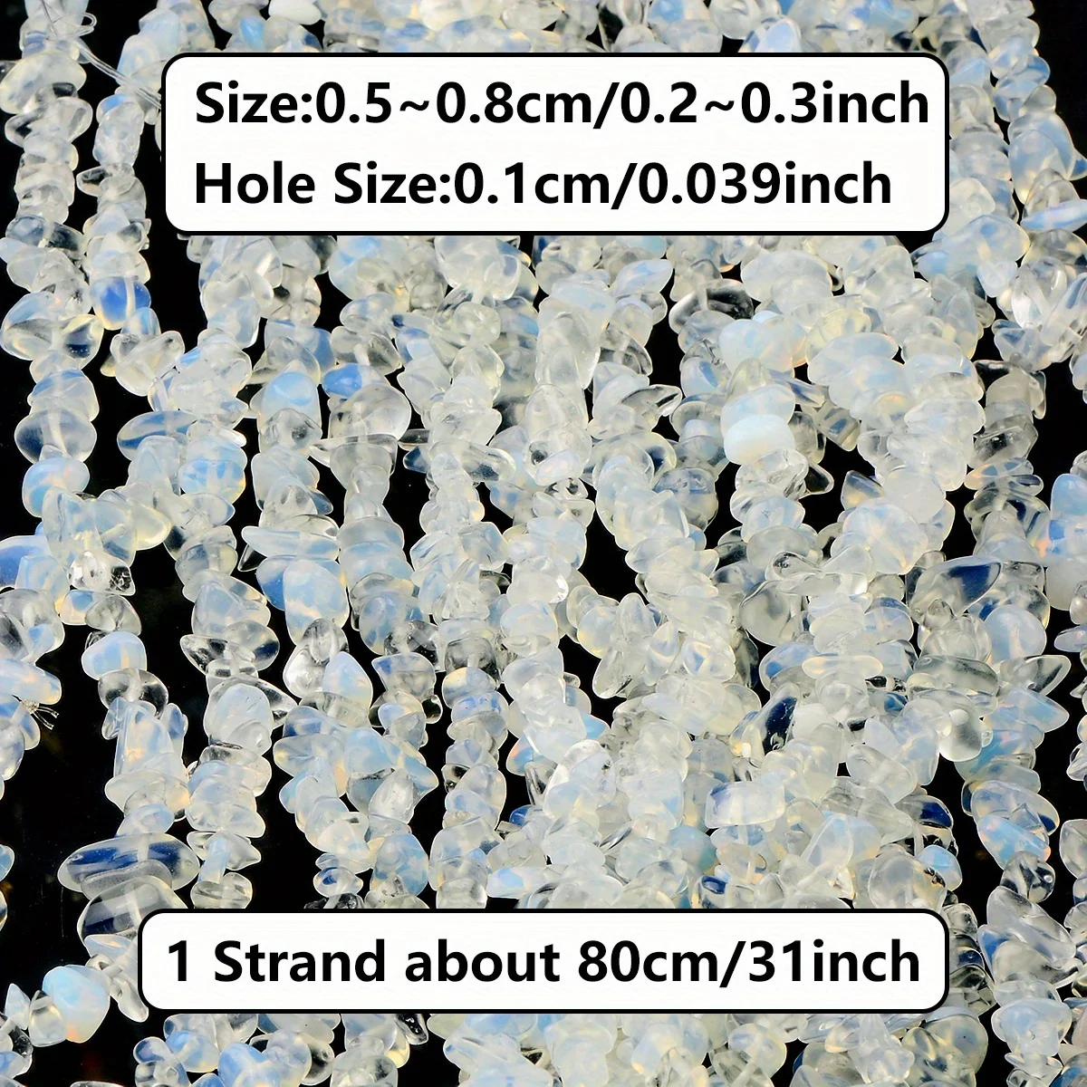 1 Strang 5-8mm Natürliche Unregelmäßige Opal Stein Perlen Kies Chips Lose Rock Perlen Mit Loch Für DIY armreif Schmuck