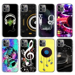 DDJ DJ Music Phone Case For iPhone 17 Air 11 13 Mini 14 15 Plus 16 12 Pro Max 16E SE 7 8 Pattern Soft TPU Back Cover  17 Air 11
