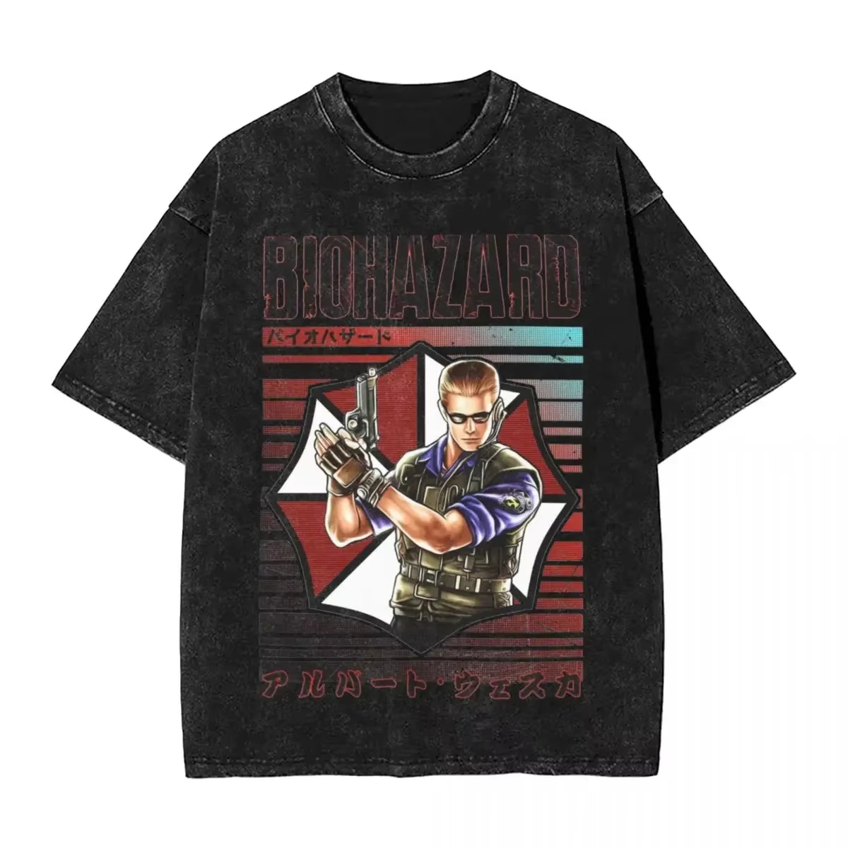 غسلها تي شيرت ألبرت ويسكر Residenntt Eviills الهيب هوب الجدة تي شيرت Harajukkuu الشارع الشهير المطبوعة القمم للرجال والنساء