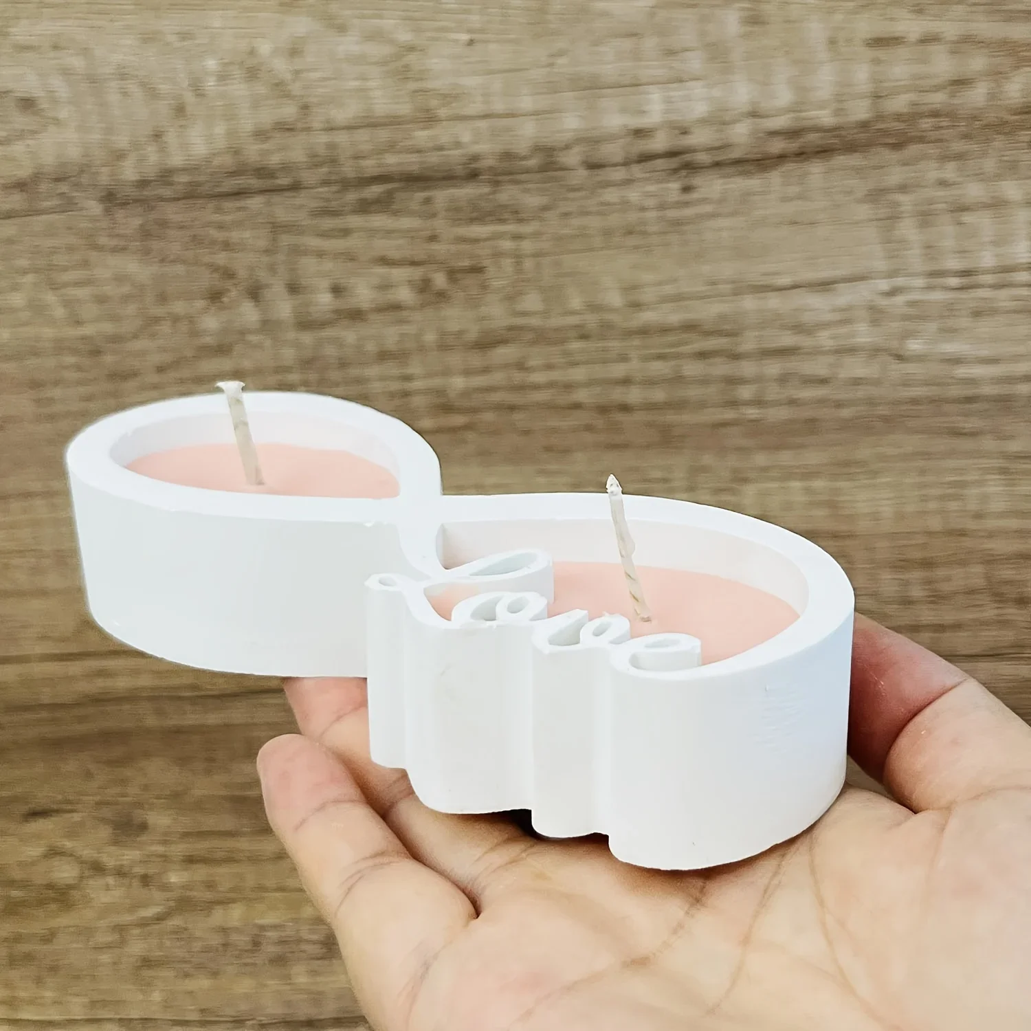 Eternal Love Candle Cup Mold Infinite Shape Love Candle Holder Silicone Mold Resin Mold Cement Plaster Mould Concrete Molds