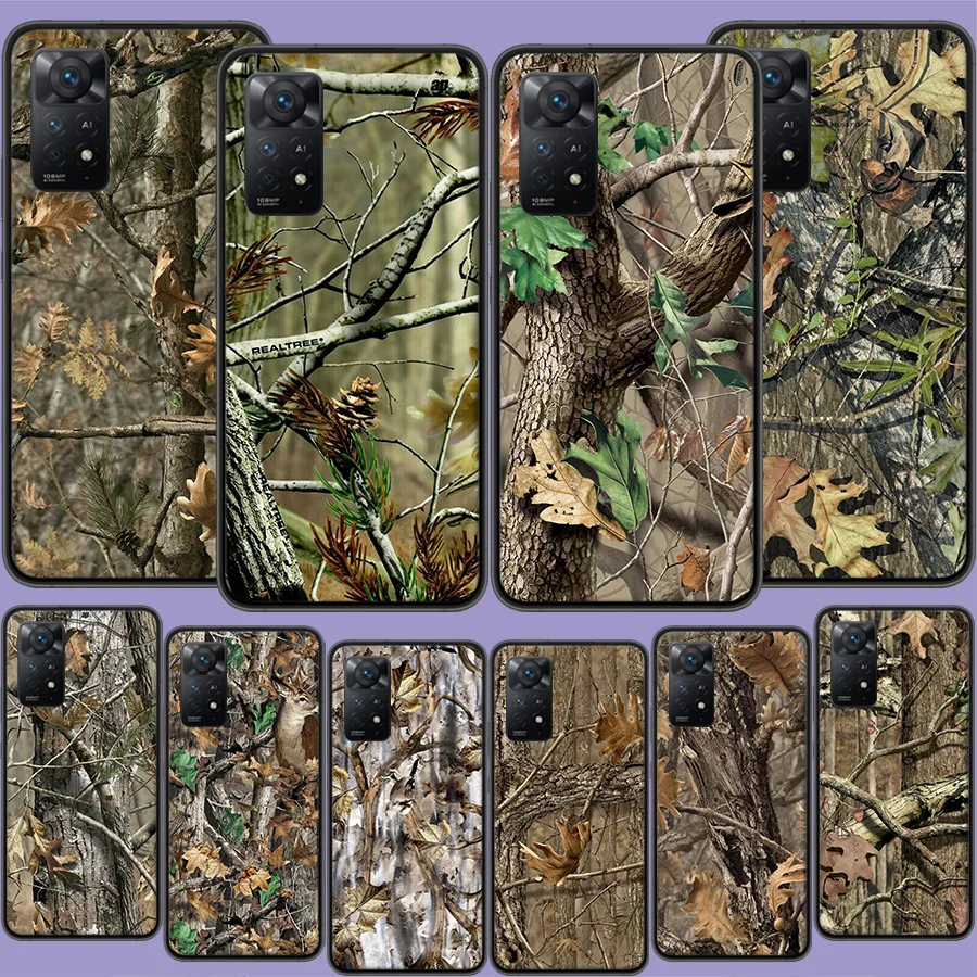 Realtree Real Tree Camo Phone Case For Redmi Note 13 Pro Plus Note 14+ Pro 12C 12 10A 10C 10 9 8 9A 9C 9T 8A K60 K70 Pro Xiaomi