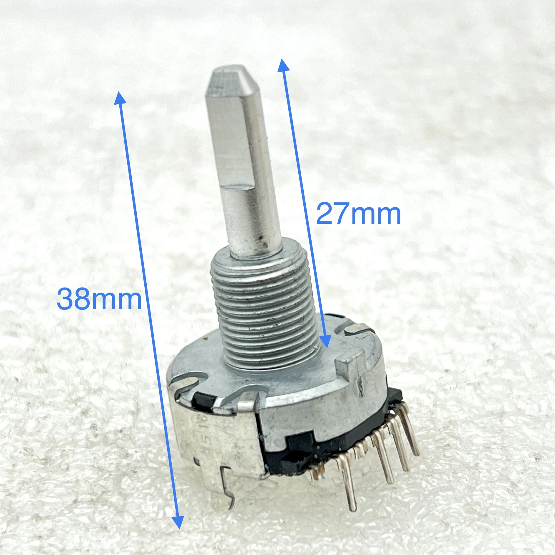 1 PCS 20 metal shaft type 8 positioning rotation 7 resistance value 10K shaft length 27mm