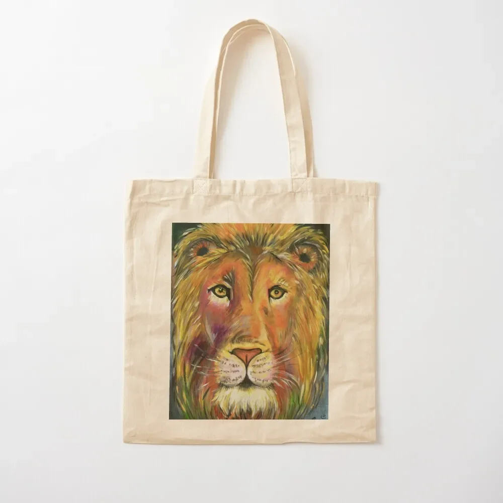 

Illustration of Lion Acrylic Painting create by an Canadian Artist. Tote Bag tote bag women canvas bags Tote Bag