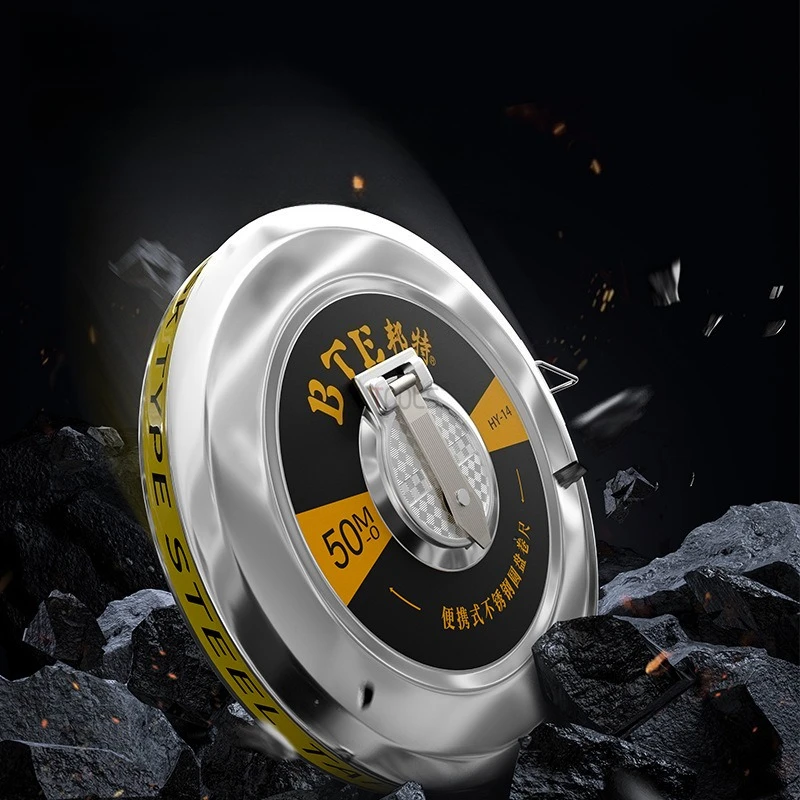 

Industrial Measuring Disc Ruler with Concealed Rocker Woodworking Stainless Steel Tape Measure Household Steel Tape Measure Tool