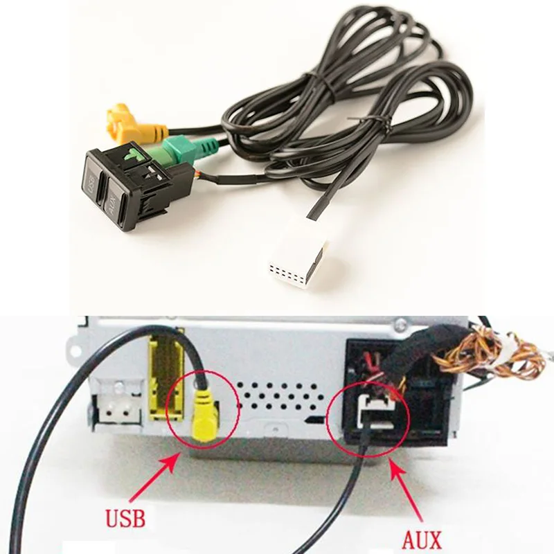 Cavo interruttore AUX USB per auto adattatore Audio USB RCD510 RNS315 per-Passat B6 B7 Golf 5 MK5 Golf 6 MK6 Jetta 5 MK5