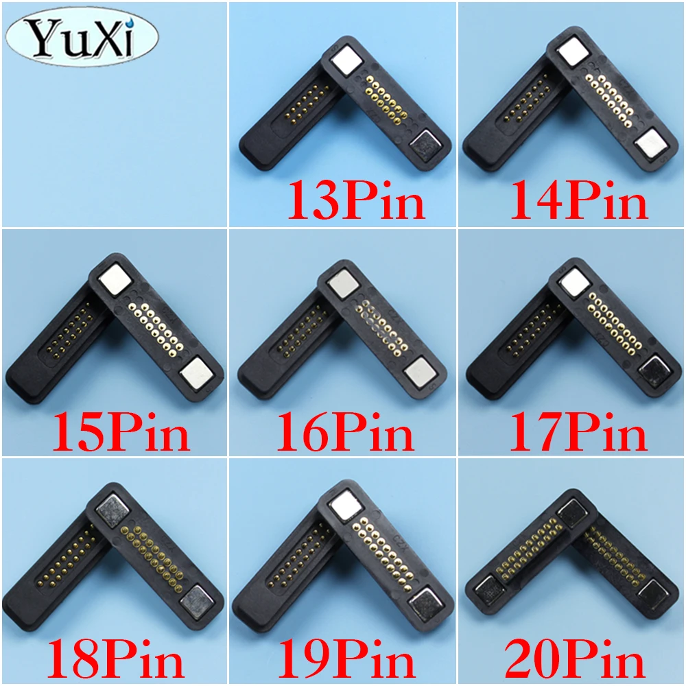 1Pair 13in 14Pin Waterproof DC Magnetic Pogo Pin Connector Spring Loaded 15P 16P 17P 18P 19P 20P DC Power Socket