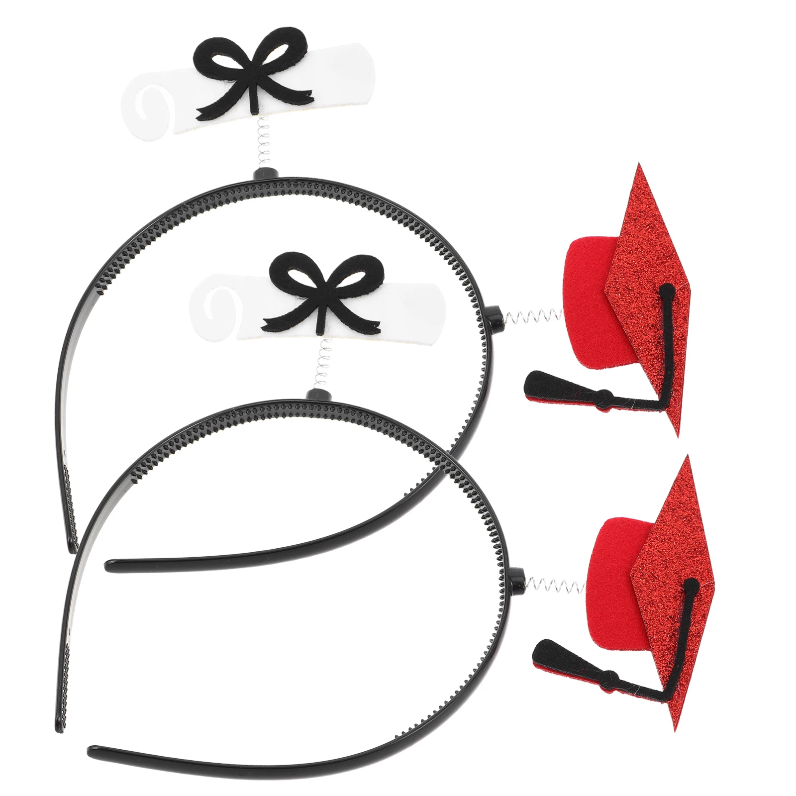 

2 Pcs Bachelor Cap Grad Party Hairband Graduation for Girls Bachelor's Hat Decoration Guests Kids Brides Headband