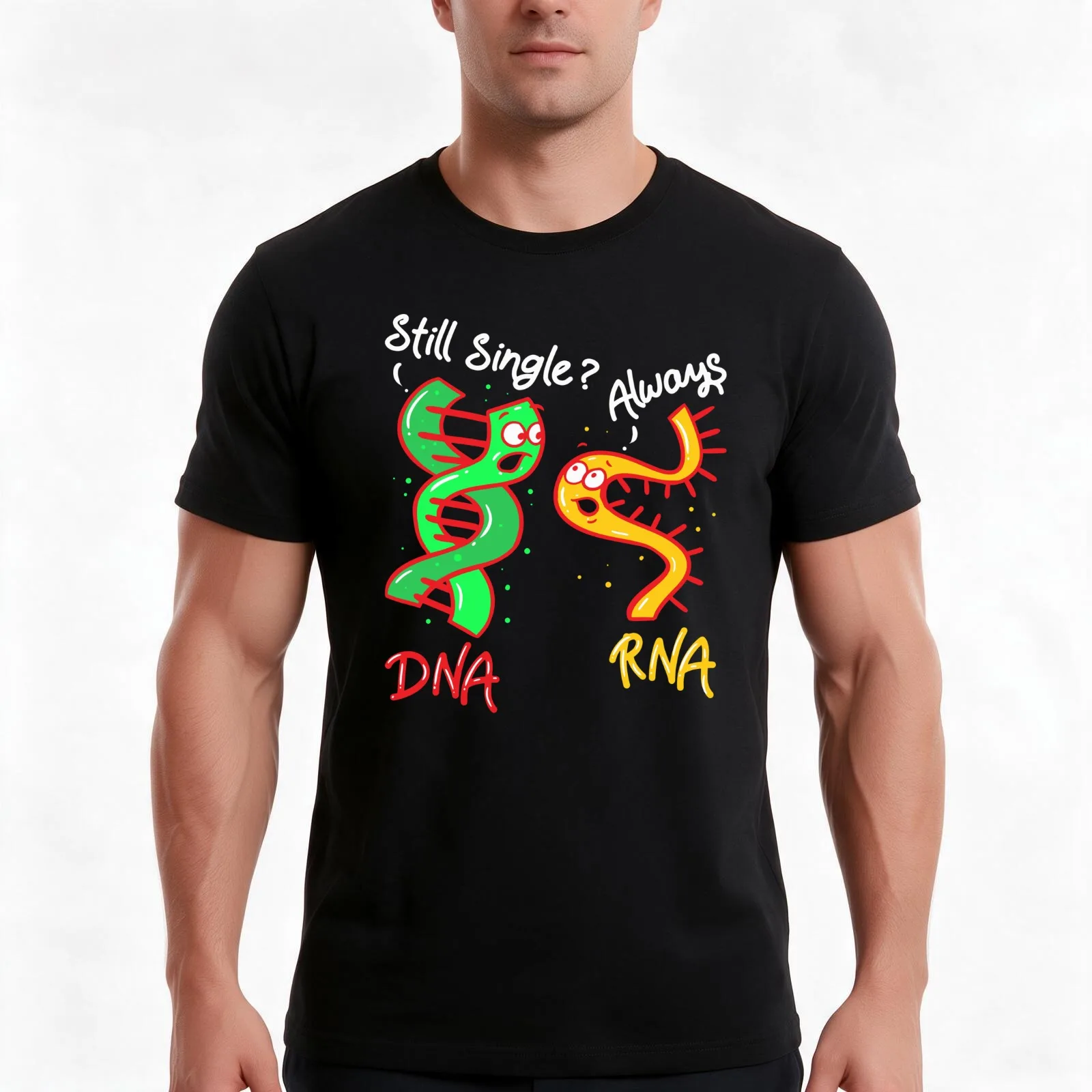Biology Genetics DNA RNA Single Gift T-Shirt Summer Casual Cotton Tee Oversized Streetwear Tops Vintage Graphic Print