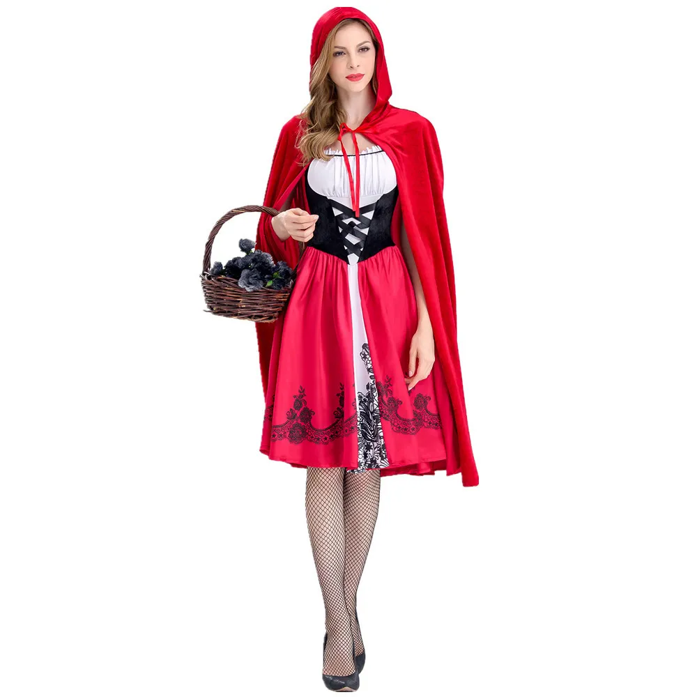 Kostium etniczny damski plus size S3XL, europejsko-amerykański, na Halloween, peleryna, materiał poliestrowy, strój sceniczny.