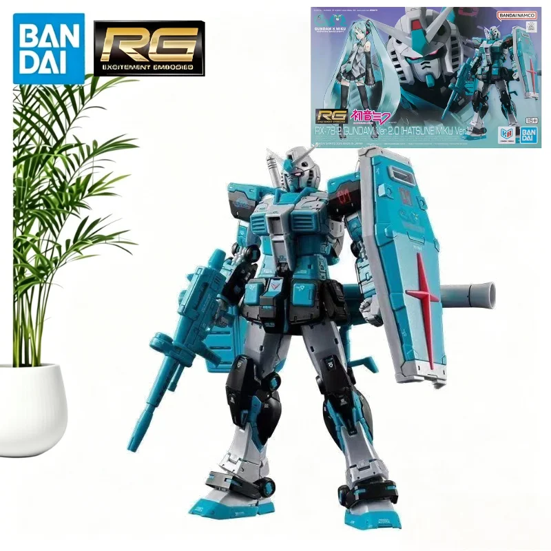 bandai-rg-1-144-rx‑78‑2-gundam-ver20-hatsune-miku-ver-kit-de-montage-pb-limited-figurine-d'action-d'anime-jouet-de-collection-cadeau