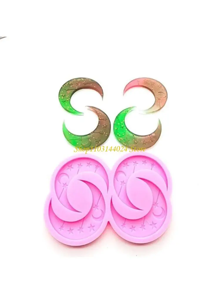 

N5KE MOON STARS Серьевые формы эпоксидной смолы Силиконовая плесень