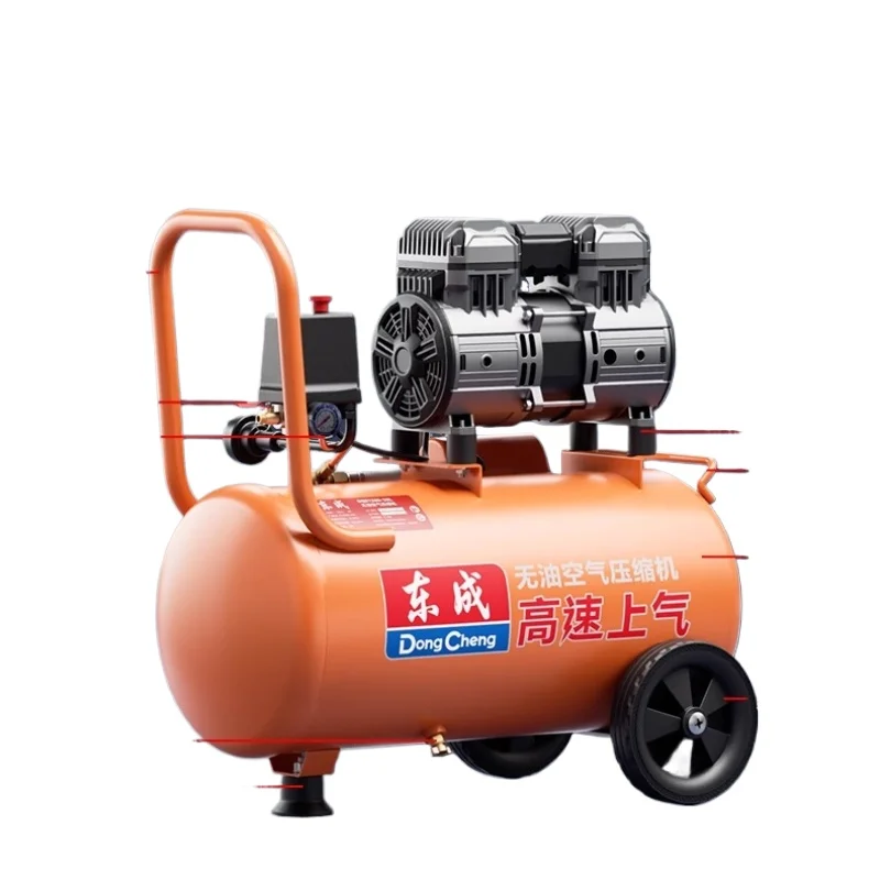 

Pump air compressor 220V mini small oil-free muffler woodworking household portable air compressor