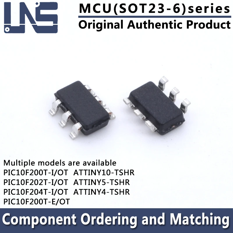 ATTINY10-TSHR ATTINY4-TSHR ATTINY5-TSHR PIC10F200T-E/OT PIC10F200T-I/OT PIC10F202T-I/OT PIC10F204T-I/OT SOT23-6  8BIT MCU