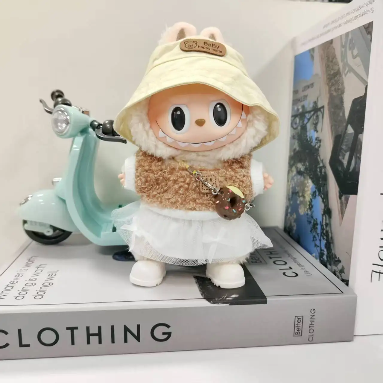 Ubranka dla mini lalek, akcesoria dla koreańskich idolów Kpop Exo, pasujące na lalki Labubu Idol 15-17 cm, bawełniany strój wymienny dla lalek 10cm, prezent odzieżowy.
