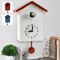 Creative Cuckoo Clocks Wall Clock Home Silent Clock Living Room Wall Decoration Wall Clock with Bird Tweeting Sound Hanging