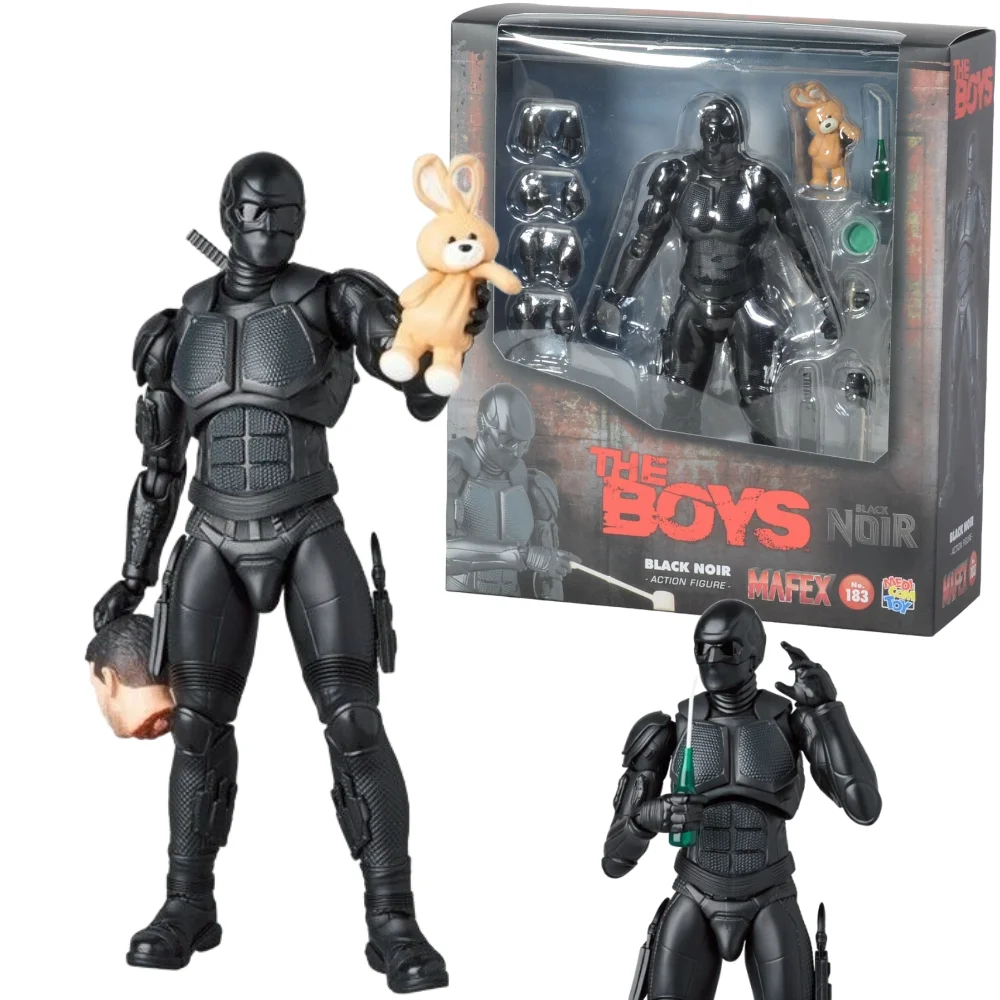 In Stock MAFEX 183 The Boys Black Noir Anime Action Figures Toys Models Collection Hobbies