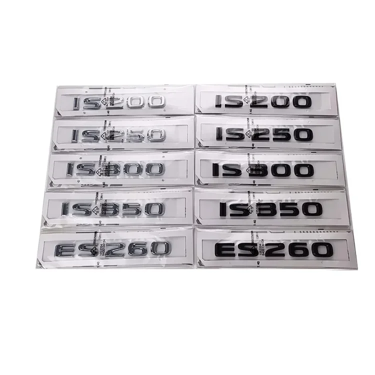 Emblema lateral de carrocería de coche ABS, pegatina para maletero trasero para Lexus IS200 IS250 IS300 IS350 RX400 RX450, decoración de insignia trasera