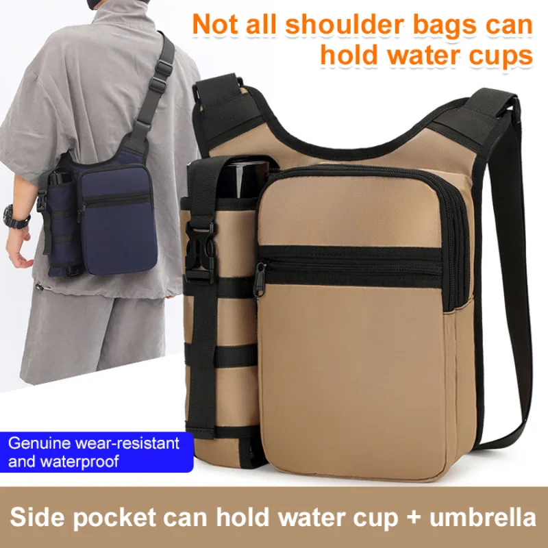 

Large capacity multifunctional shoulder bag for men's body sports water bottle bags and travel bags