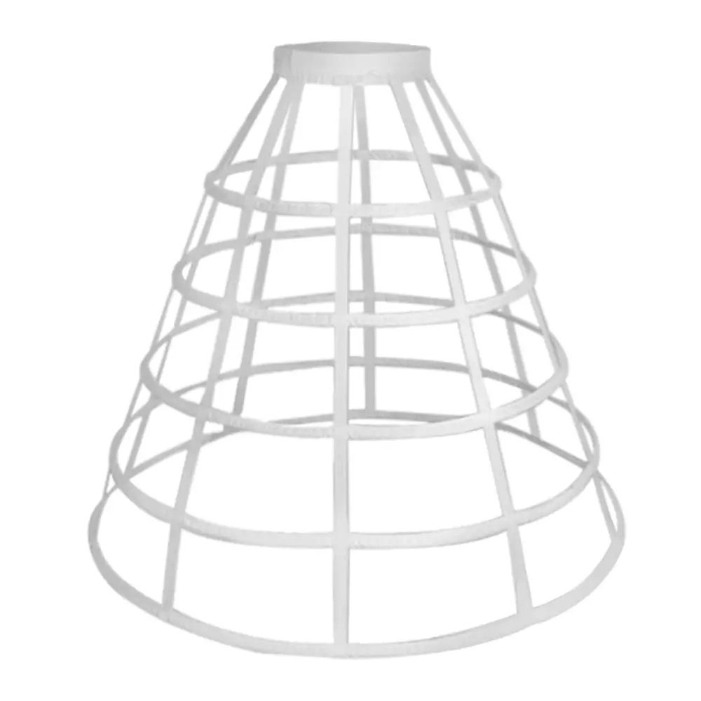 바닥 길이 크리놀린 페티코트, 흰색 6 고리, 볼 가운, 웨딩용 허리띠, 언더스커트