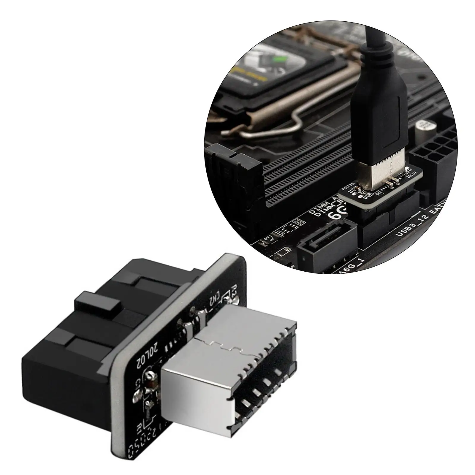 Computador USB 3.0 para Tipo E Adaptador, Conversor, Cabeçalho para Placa-Mãe, 19P, 20P