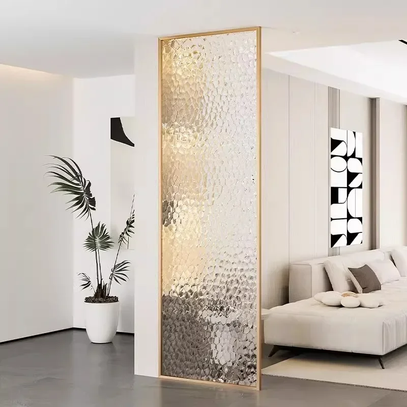 Stainless steel water cube Changhong glass partition screen, wrought iron modern light luxury washbasin bathroom