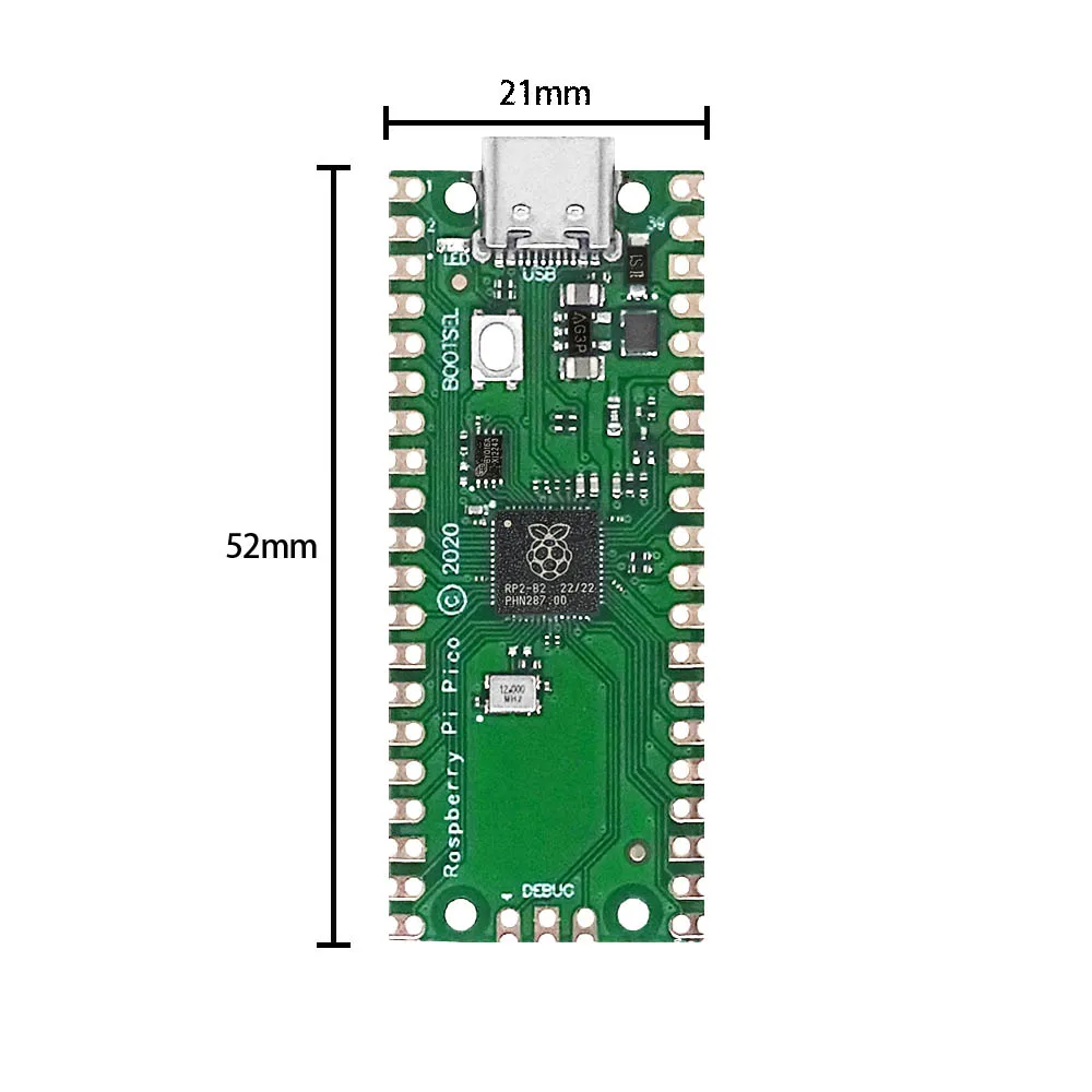 لوحة تطوير Raspberry Pi Pico Raspberry Pi PICO Dual Core RP2040 تدعم Mciro/Type-C Python