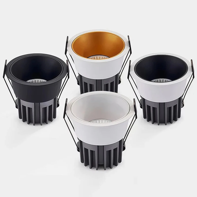 

Dimmable Anti Glare Recessed COB LED Downlights 7W 10W 15W 18W 24W LED Ceiling Spot Lights AC85~265V Background Indoor Lighting